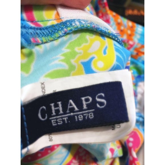 CHAPS Tankini Top Size 6 Vibrant Halter Swim - Picture 6 of 8